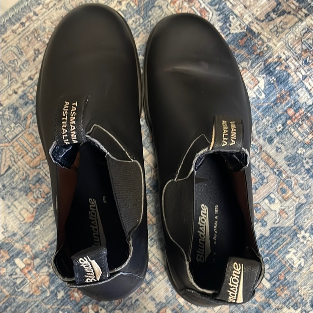 Worn 1x Blundstone Men's Black Leather Boots - Picture 6 of 6